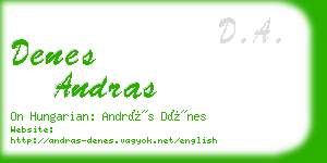 denes andras business card